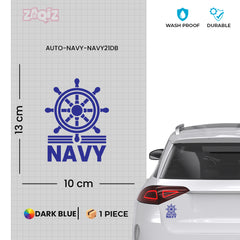 Navy Duty Car Safety Sticker for Awareness