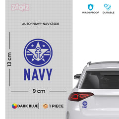 Stylish Navy Anchor Tag for Road Safety