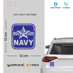 Support the Navy Emblem Car Window Decal