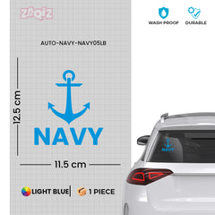 Elegant Navy Anchor Sticker for Cars