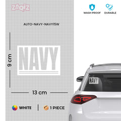 Proud Navy Supporter Car Window Sign