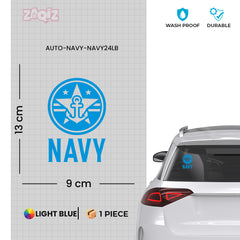 Stylish Navy Anchor Tag for Road Safety