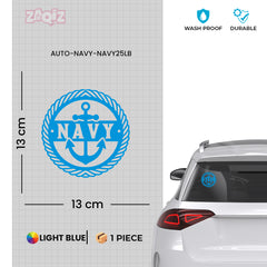 Proud Navy Anchor Sail Sticker for Vehicles