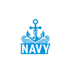 Compact Navy Anchor Sail Decal for Cars and Trucks