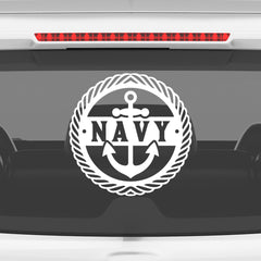 Proud Navy Anchor Sail Sticker for Vehicles