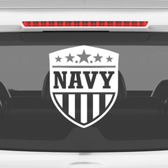 Navy Officer Car Sticker for Road Awareness