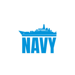 Bold Navy Shield Sticker for Vehicles