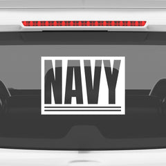 Proud Navy Supporter Car Window Sign