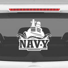 Durable Navy Life Car Window Sign