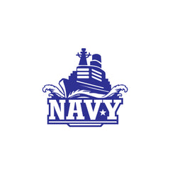 Durable Navy Life Car Window Sign