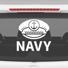 Navy Cap Car Safety Sign