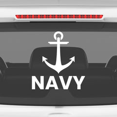 Elegant Navy Anchor Sticker for Cars