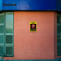 Easy-to-Read Car Parking Prohibition Label