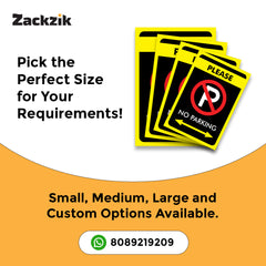 Easy-to-Read Car Parking Prohibition Label