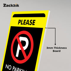 Easy-to-Read Car Parking Prohibition Label