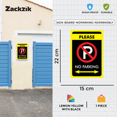 Easy-to-Read Car Parking Prohibition Label