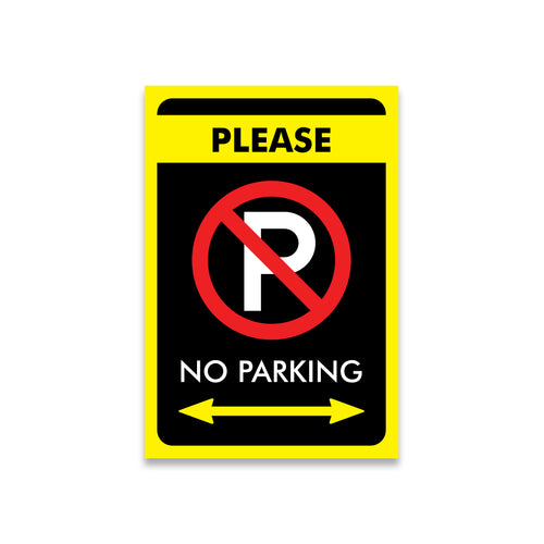 Easy-to-Read Car Parking Prohibition Label