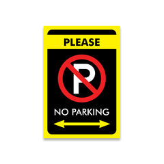 Easy-to-Read Car Parking Prohibition Label