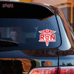 RN Doctor Logo Design RN Sticker for Cars
