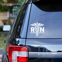 RN Doctor Logo Design RN Sticker for Cars