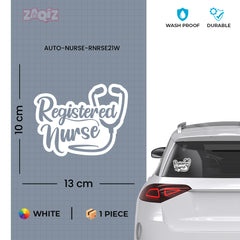 Classic Registered Nurse Sticker for Cars