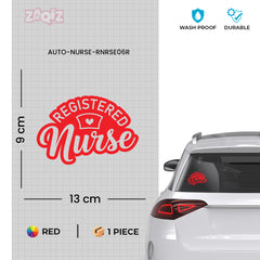 Elegant Registered Nurse Decal for Cars