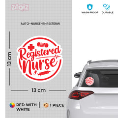 Registered Nurse Life Car Safety Sign