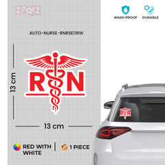 RN Doctor Logo Design RN Sticker for Cars