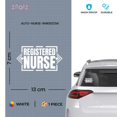 Proud Registered Nurse Car Window Decal