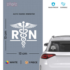 RN Doctor Logo Design RN Sticker for Cars