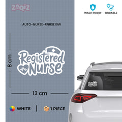 Registered Nurse Shield Car Window Sticker