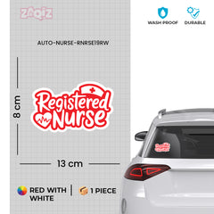 Registered Nurse Shield Car Window Sticker