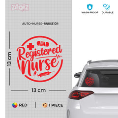 Registered Nurse Life Car Safety Sign