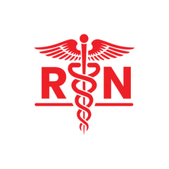 RN Doctor Logo Design RN Sticker for Cars