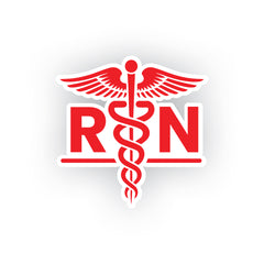 RN Doctor Logo Design RN Sticker for Cars
