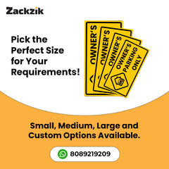 Stylish Owner’s Parking Sign Board | Waterproof & Durable