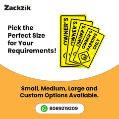 Owner’s Parking Sign Board | Reserved Parking Board by Zaqiz