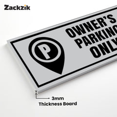 Owner Parking Sign Board for Apartment & Office | Sleek Design