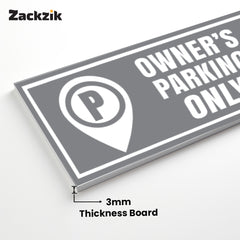 Owner Parking Sign Board for Apartment & Office | Sleek Design