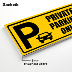 Stylish Owner’s Parking Sign Board | Waterproof & Durable