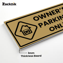Owner’s Parking Sign Board | Reserved Parking Board by Zaqiz