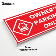 Owner’s Parking Sign Board | Reserved Parking Board by Zaqiz