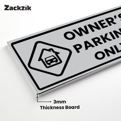 Owner’s Parking Sign Board | Reserved Parking Board by Zaqiz