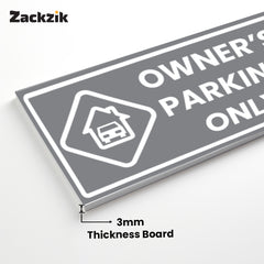 Owner’s Parking Sign Board | Reserved Parking Board by Zaqiz