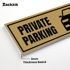 Custom Owner’s Parking Sign Board | Personalized Parking Name Board