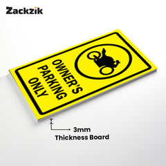 Reserved Owner’s Parking Signboard | Premium Acrylic Design