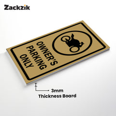 Reserved Owner’s Parking Signboard | Premium Acrylic Design