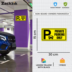 Stylish Owner’s Parking Sign Board | Waterproof & Durable
