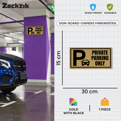 Stylish Owner’s Parking Sign Board | Waterproof & Durable