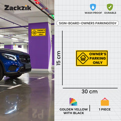 Owner’s Parking Sign Board | Reserved Parking Board by Zaqiz